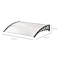 Miniatyrbillede 3 af 10: Rootz Canopy Protective Roof - UV -resistente - Vandbestandigt - Beskytter mod sol & vejr - 89x122x24cm hvid