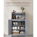 Miniatyrbillede 3 af 6: Rootz Dove Grey Badeværelsesskab - Opbevaringsenhed - Skab - MDF Materiale - 30 cm x 60 cm x 100 cm - Letvægts - Nem montering