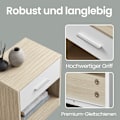 Miniatyrbillede 4 af 5: Rootz Bedside Table - Side Bord - Natbord - Med skuffe - Stilfuld opbevaringsløsning - 28 x 39 x 41 cm