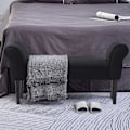 Miniatyrbillede 4 af 11: Rootz BedBench - Sort - Konstrueret træ, skum - 40,15 cm x 12,2 cm x 20,07 cm