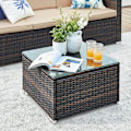 Miniatyrbillede 5 af 7: Rootz Havesofa - Havemøbelsæt - 3 pers. sofa - Havesofa med bord - Udendørs siddesæt - Brun/Taupe
