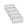 Miniatyrbillede 1 af 8: Sølv Rootz Gabion Sæt - Metal Mesh - Spiralpind - Afstandskroge - Galvaniseret stål - 100 cm x 50 cm x 30 cm - Stærk og holdbar - Nem at samle - Alsid