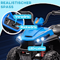 Pikkukuva 5 / 11: Rootz Electric Children's Quad - Kids Ride -on - Lelu ATV - Turvallinen 5 km/h nopeus - 85 cm x 55,5 cm x 62 cm