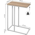 Miniatyrbillede 3 af 6: Rootz sidebord - C-formet endebord - Moderne sofabord - MDF & metalstel - Stabil konstruktion - 45 cm x 25 cm Bordplade - 63,5 cm Højde