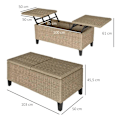 Miniatyrbillede 3 af 6: Rootz Garden Side Table - Poly Rattan Side Table - Garden Coffee Table - Balcony Table - Extendable - Khaki