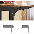 Miniatyrbillede 5 af 7: Rootz Vintage Brun-Sort Spisebord - Spånplade stål - Sammenklappeligt bord - Rustikt bord - Heavy Duty - 120cm x 78cm x 76,2cm
