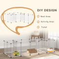 Miniatyrbillede 5 af 11: Rootz DIY udendørs kabinet - Small Animal Gate - 18 Paneler - Inkluderer monteringsmateriale - Modulært system - Sort + Hvid - 175L x 70W x 45H cm.