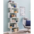 Miniatyrbillede 3 af 7: Rootz reol 70 x 23,5 x 190,5 cm hvid - Standhylde 6 rum - Lille design kommode - Moderne arkivhylde Spånplade Fritstående - Opbevaringshylde Åben