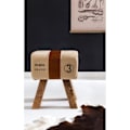 Miniatyrbillede 4 af 7: Rootz Turnbok Taburet - Bænk - Bænk - Gymnastikskammel - Springbok - Canvas - Læder - Træ - Brun