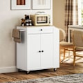 Miniatyrbild 8 av 10: Rootz Kitchen Cart with Drawer - Mobile Storage - Versatile Trolley - Justerbara hyllor - 82 x 38 x 86,5 cm - Vit och brunt