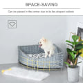 Miniatyrbild 7 av 9: Rootz Pet Sofa - Grå - Wicker, Plysch, Pp Bomull - 26,77 cm x 26,77 cm x 12,6 cm