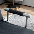 Miniatyrbillede 9 af 11: ROOTZ 2 -SEATER SOFA BED - KONVERTIBELSE SOCIE - SLEEPER SOFA - 5 -vejs justerbar komfort - 111x80x78 cm - sort efterligning, stålramme, puder inklude