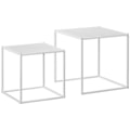 Miniatyrbillede 9 af 10: Rootz Side Table Set - Moderne hekkeborde - Rumbesparende sofaborde - Robust stålramme - 40 cm x 40 cm x 40 cm