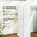 Pikkukuva 5 / 11: Rootz Walk -in Greenhouse, jossa hyllyt - mini -Greenhouse - UV -resistentti - Optimaalinen ilmanvaihto - 143L x 74B X 190H CM