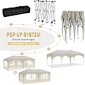 Miniatyrbillede 6 af 10: Rootz Havepavillon 3x6m - Udendørs baldakin - Pop-up telt - UV-beskyttelse - Vandafvisende - 250-254-258cm - Komplet tilbehør