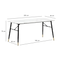 Miniatyrbillede 4 af 6: Rootz Stor spisebord - rektangulært spisebord - Moderne marmorbord - Sæder 10 - 200 cm x 90 cm x 76 cm