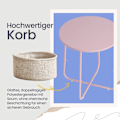 Miniatyrbillede 5 af 5: Rootz Round sofabord - Lille bord - sidebord - Rumbesparende design - 45 cm x 50 cm - lyserød, brun