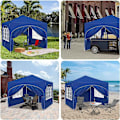 Pikkukuva 4 / 8: Rootz Ultimate Outdoor Gazebo - Säänkestävä paviljonki - Perheteltta - Vahva teräsrakenne - UV-suoja - Helppo asennus - 3x3m
