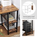 Pikkukuva 7 / 10: Rootz Industrial Computer Desk - Vintage toimistopöytä - L-muotoinen pöytä - Musta metallirunko - Tilaa säästävä - Säädettävät jalat - Runsaasti säily