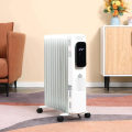 Miniatyrbillede 7 af 7: Rootz Oil Radiator - Bærbar elektrisk radiator - 3 varmeniveauer - 24-timers timing Elektrisk opvarmning - 11 varmeplader med 4 ruller - Hvid - 50,5 x