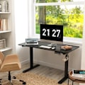 Miniatyrbillede 2 af 10: Rootz elektrisk stående skrivebord - Højdejusterbart skrivebord - Sit Stand-skrivebord - Ergonomisk arbejdsstation - 140 cm x 70 cm x 72-116 cm
