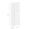 Miniatyrbillede 4 af 8: Rootz Corner Cabinet - Badeværelsesskab - Moderne opbevaringsenhed - Rumbesparende - 44x80x31cm