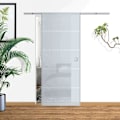 Miniatyrbillede 2 af 9: Rootz glasdør - skydedør - glasskydedør - 900 X 2050 mm