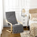 Miniatyrbild 2 av 11: Rootz Accent Chair - Relaxation Chair - Recliner - Justerbar fotstöd - Björkved - 66,5 x 94 x 100 cm