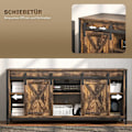 Miniatyrbillede 5 af 11: Rootz TV Lowboard - TV Stand - Media Console - 6 Rum - til 60 "TVS - 120 cm x 40 cm x 54 cm - Rustik industriel design