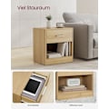 Miniatyrbillede 3 af 6: Rootz spånplade sidebord - Endebord - Natbord - Strågul - Letvægts - Robust - Nem montering - 28cm x 39cm x 41cm