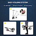 Miniatyrbillede 5 af 9: Rootz Scooter - Børnescooter - Kick Scooter med støddæmpning - Sammenfoldelig - Aluminium - Sort - 92,5 x 37,5 x 87-101,5 cm