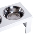 Miniatyrbillede 10 af 11: Rootz foderskål - Hvid - Staal, Mdf - 22,99 cm x 12,01 cm x 10 cm