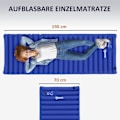 Miniatyrbillede 4 af 10: Rootz Camping Air Madras - Liggeunderlag - Oppustelig madras - Vandtæt polyester - 195cm x 70cm x 10cm