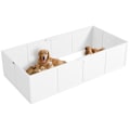 Pikkukuva 10 / 11: Rootz -koiran roskakori - Whelping Box - Puppy Run - Säädettävät sisäänkäynnit - Pine & MDF - 196 x 96 x 48 cm - valkoinen