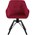 Miniatyrbild 9 av 9: Rootz vridbar matstol - Roterande stol - Ergonomisk stol - 360° vridbar, bekväm design, robust konstruktion - sammet och metall - 58,5 cm x 82,5 cm x