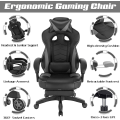 Miniatyrbillede 4 af 9: Rootz Ultimate Gaming Chair - Ergonomisk kontorstol - Justerbar computerstol - High-Density Foam Support - Justerbar højde 121cm-128cm - Sæde 56cm x 4