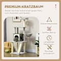 Miniatyrbillede 4 af 10: Rootz PawHut Kattekradsestolpe med hule - Kattetræ - Kattetårn i flere niveauer - Sisalreb - 48,5 cm x 48,5 cm x 141,5 cm