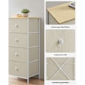 Miniatyrbillede 8 af 9: Rootz Opbevaringsskab - Garderobeskabe - Kommode - Spånpladestål - 30cm x 45cm x 91,7cm - Camel Yellow-Cream White