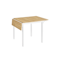 Miniatyrbillede 1 af 6: Rootz spisebord til 2-4 personer - Naturlig egefarve - Skyhvid - Spånpladestål - 78 cm x 120 cm x 76,2 cm - Bærbart foldbart bord