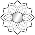 Miniatyrbillede 1 af 6: Rootz rundt spejl med blomstermønstre - Vægspejl - Spejlglas - Metal - MDF - Sort - 79 cm x 79 cm x 0,4 cm