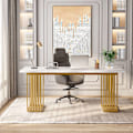 Miniatyrbillede 3 af 7: Rootz Elegant Kontorbord - Executive Bord - Studiebord - Rummeligt og robust - 180 cm Bredde x 79 cm Dybde x 78 cm Højde