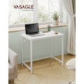 Miniatyrbillede 2 af 5: Rootz Maple White Desk - Studiebord - Skrivebord - Spånplade og stålkonstruktion - Let og robust - 50 cm x 80 cm x 76 cm - Max belastningskapacitet 50