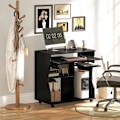 Miniatyrbild 8 av 10: Rootz Rollable Computer Table - Desk With Storage - Mobil Workstation - gott om lagringsutrymme - 80 x 48 x 75 cm, svart