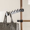 Miniatyrbillede 3 af 9: Rootz Justerbar Garderobe Organizer Tøj Hylde System-Hængeskinne-Teleskopisk opbevaringsreol