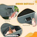 Pikkukuva 7 / 11: Rootz Outdoor Cat House - Katzenhaus - Säänkestävä Katzenhütte - Viihtyisä eristys - 85cm x 50 cm x 68,5 cm harmaa+musta