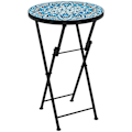 Miniatyrbillede 1 af 10: Rootz Mosaic Garden Bord - Foldbar terrassebord - Runde gårdhaveborde - Rumbesparende design - Ø35,5 x 55 timer cm
