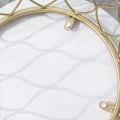 Miniatyrbillede 6 af 8: Rootz Terrassebord - Havebord - Sidebord - Sofabord - Marmor & Guldeffekt - Stål - Guld/Hvid - 41 x 46cm & 35 x 38,5cm