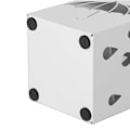 Miniatyrbillede 4 af 7: Rootz Paraplystativ - Paraplystativ i metal med kroge - Moderne paraplystativ - Højt paraplystativ - Paraplystativ - Pladejern - Hvid - 15,5 x 15,5 x