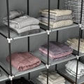 Pikkukuva 5 / 7: Rootz-vaatekaappi - Kangaskaappi - Ovet - 2 vaatetankoa - 10 lokeroa - Vilesstoff - Teräs - Harmaa - 166L x 42,5L x 169,5K cm