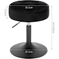 Miniatyrbillede 3 af 9: Rootz Justerbar Velvet Barstol - Bordstol - Drejeligt sæde - Holdbar og komfortabel - Multifunktionel med opbevaring - Justerbar højde 49,5 cm-65 cm -